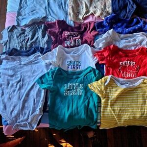 Peanuts Multi-Color Baby One Piece Lot - Blue, Green, Red, Yellow, White